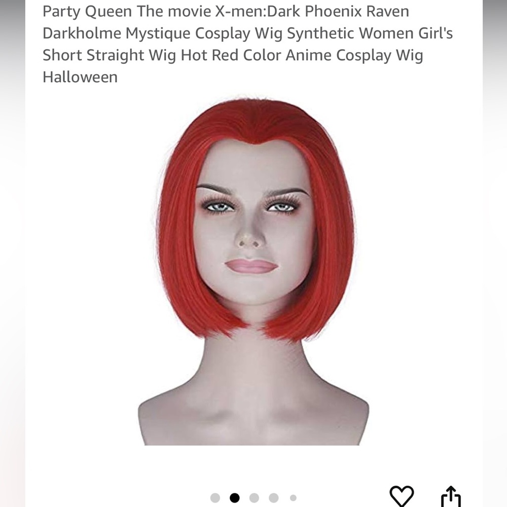 Party Queen X men Wig Cosplay short red